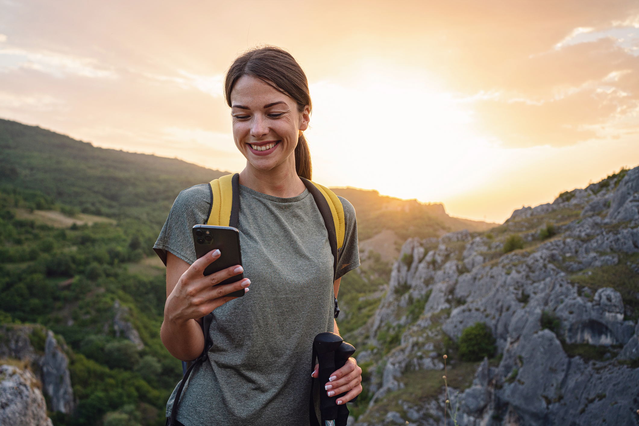 GPS mobile app, just said that i arrived at the top of the mountain